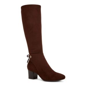 CHARTER CLUB Womens Brown Flower Grommets Tie Jaccque Almond Boots 9.5
